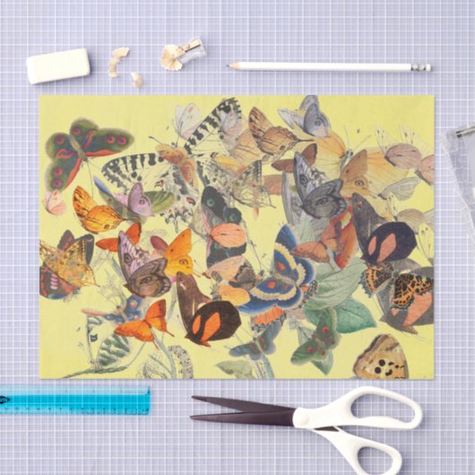 BUTTERFLES WEEFSELPAPIER IN GEEL TISSUEPAPIER (Craft)