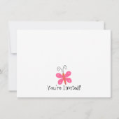 Butterflies 1e of 2e verjaardag kaart (Achterkant)