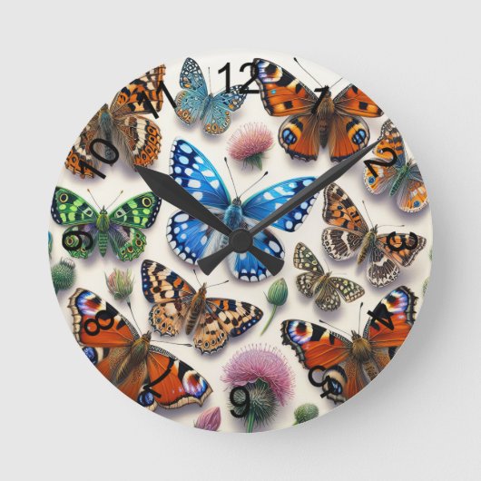 Butterflies 2 ronde klok (Voorkant)