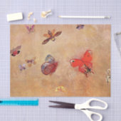 Butterflies (2) van Odilon Redon Tissuepapier (Craft)