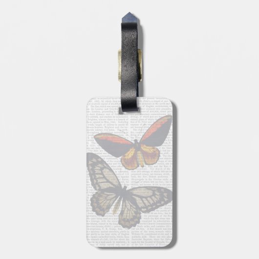 Butterflies 3 bagagelabel (Achterkant verticaal)