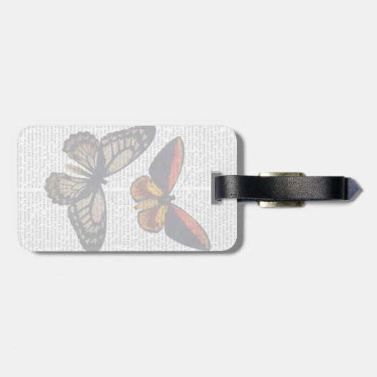 Butterflies 3 bagagelabel (Achterkant horizontaal)