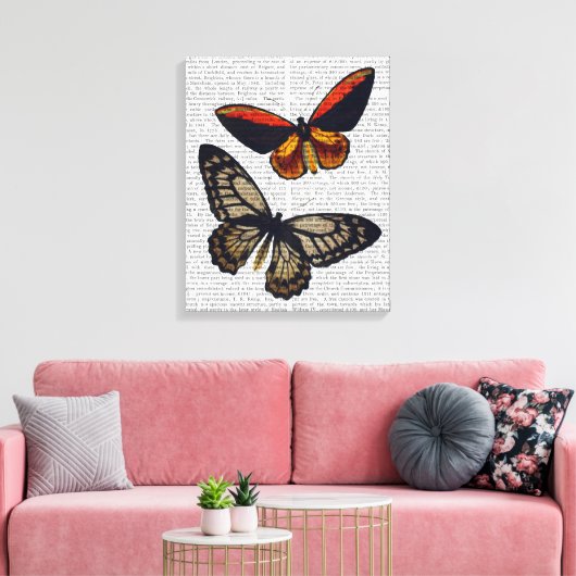 Butterflies 3 canvas afdruk (Insitu (Woonkamer))