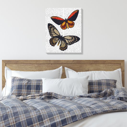 Butterflies 3 canvas afdruk (Insitu (Slaapkamer))