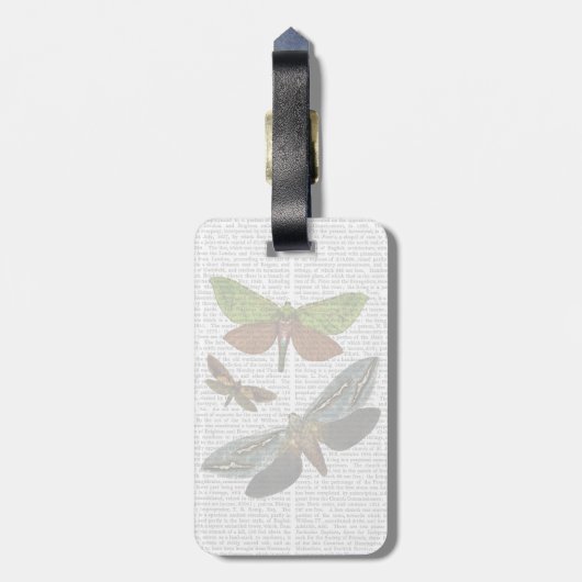 Butterflies 4 bagagelabel (Achterkant verticaal)