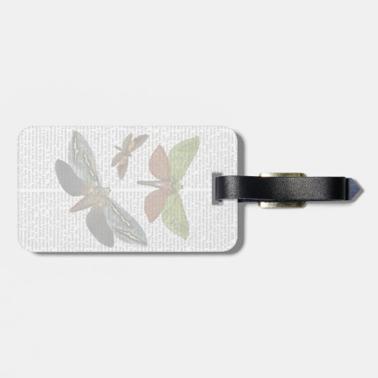 Butterflies 4 bagagelabel (Achterkant horizontaal)