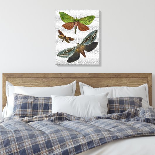 Butterflies 4 canvas afdruk (Insitu (Slaapkamer))