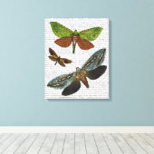 Butterflies 4 canvas afdruk (Insitu (Houten vloer))