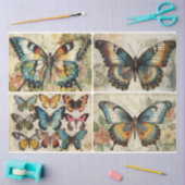 butterflies 4-pak Weefselpapier Tissuepapier (Craft)