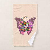 Butterflies 5 bad handdoek (Handdoek)