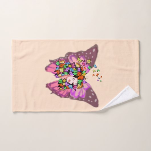 Butterflies 5 bad handdoek (Handdoek)