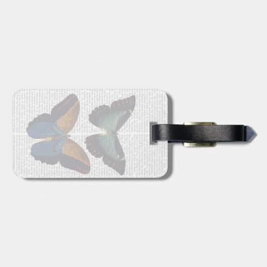 Butterflies 5 bagagelabel (Achterkant horizontaal)