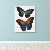 Butterflies 5 canvas afdruk (Insitu (Houten vloer))
