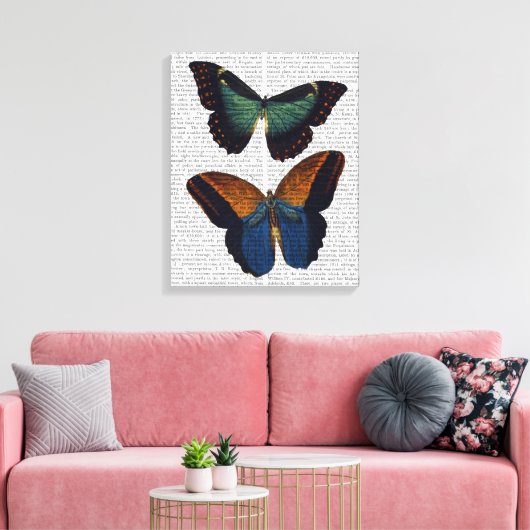 Butterflies 5 canvas afdruk (Insitu (Woonkamer))