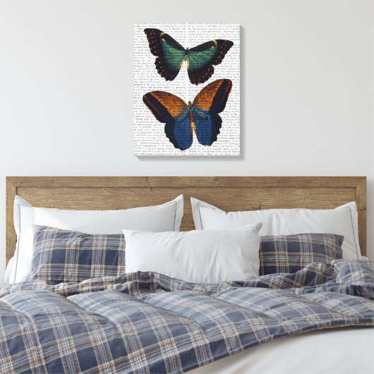 Butterflies 5 canvas afdruk (Insitu (Slaapkamer))