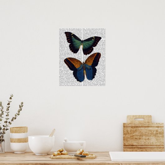 Butterflies 5 poster (Keuken)