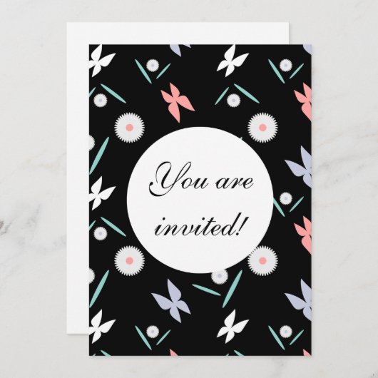 Butterflies Aangepaste Aankondiging - Gepersonalis (Voorkant / Achterkant)