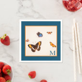 BUTTERFLIES AANGEPASTE INITIAAL DOUANEPAPIER NAPKI SERVET (Insitu)