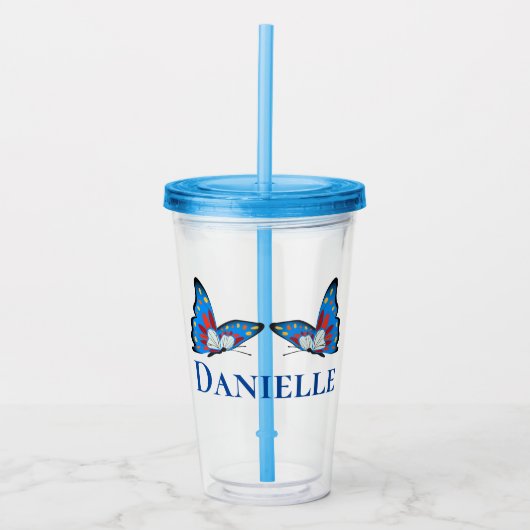 Butterflies Acryl Drinkbeker (Voorkant)