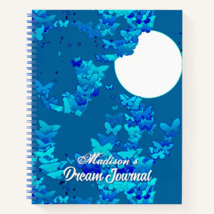 Butterflies against Blue Night Sky Dream Journal Notitieboek