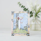 "Butterflies All Blue" van Jessie M. King Briefkaart (Staand voorkant)