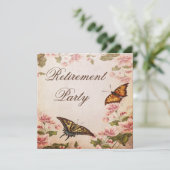Butterflies &  Almond Blossom Retirement Kaart (Staand voorkant)
