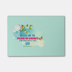 Butterflies and Flower Blossom Beatitude Quote Post-it® Notes