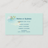 Butterflies and Flower Blossom Beatitude Quote Visitekaartje (Achterkant)