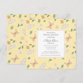 Butterflies and Flowers Bridal Shower Invitation Kaart (Voorkant / Achterkant)