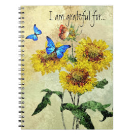 Butterflies and Flowers Gratitude Journal Notitieboek