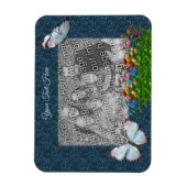 Butterflies and Flowers Lijst Uw foto toevoegen Magneet (Verticaal)