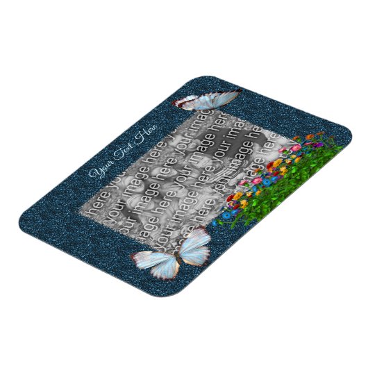 Butterflies and Flowers Lijst Uw foto toevoegen Magneet (Linkerzijde)