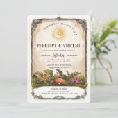 Butterflies and Mushrooms Tarot Wedding Kaart (Staand voorkant)