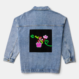 Butterflies and Roses valentine  Denim Jacket