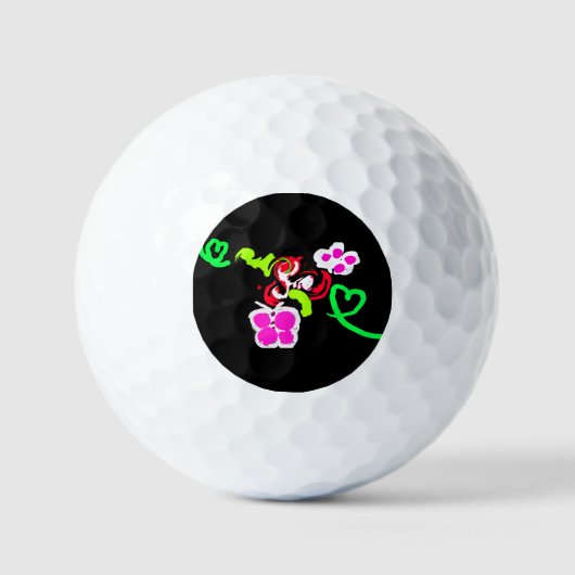 Butterflies and Roses valentine  Golfballen (Voorkant)