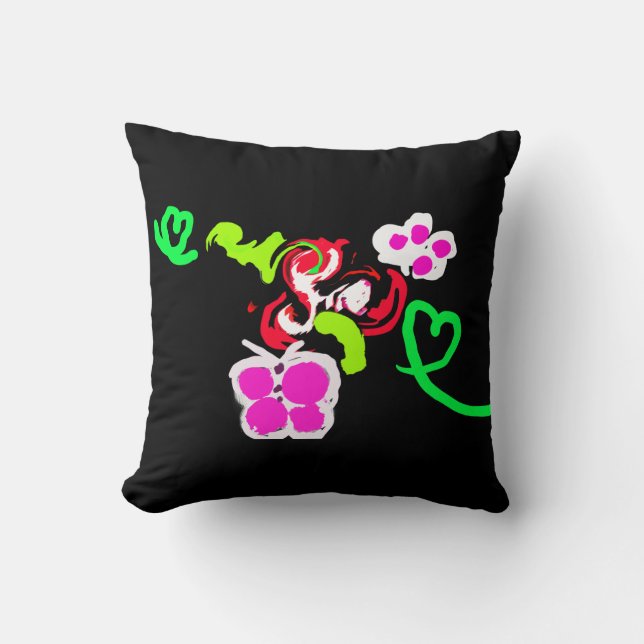 Butterflies and Roses valentine  Kussen (Voorkant)