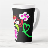 Butterflies and Roses valentine  Latte Mok (Rechterhoek)