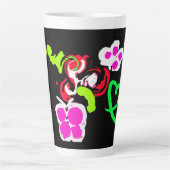 Butterflies and Roses valentine  Latte Mok (Voorkant)