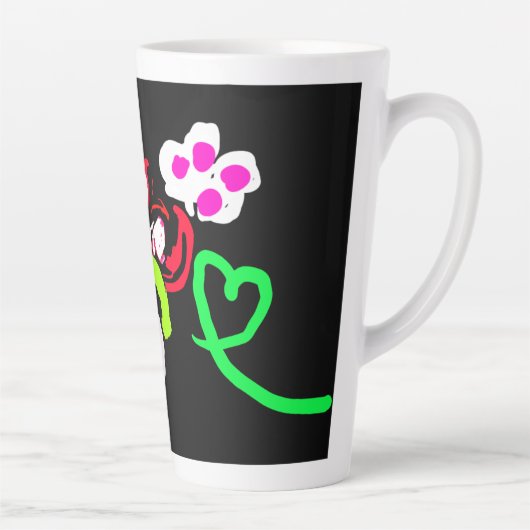 Butterflies and Roses valentine  Latte Mok (Rechts)