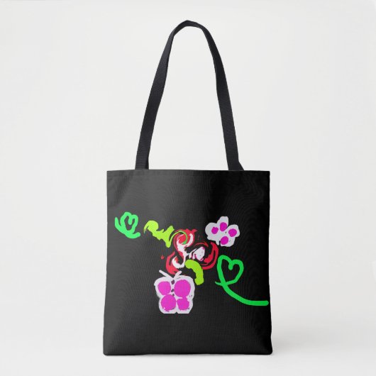 Butterflies and Roses valentine  Tote Bag (Voorkant)
