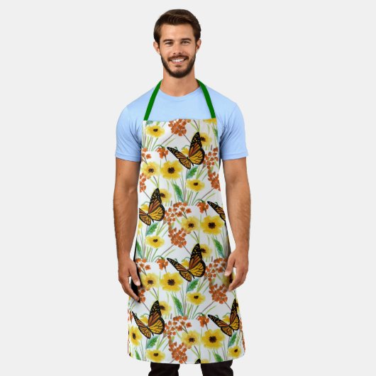 Butterflies and Yellow Flowers Print-all-over Schort (Gedragen)