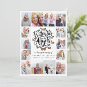 Butterflies Angels Collage Foto Bedankkaart (Staand voorkant)