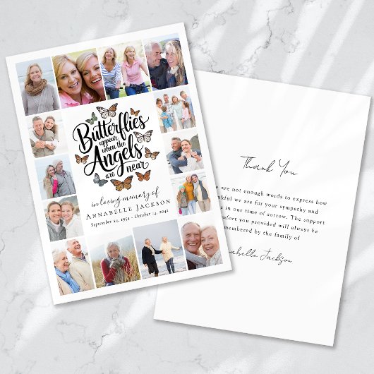 Butterflies Angels Collage Foto Bedankkaart