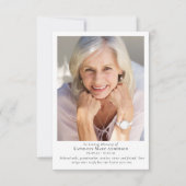 Butterflies Angels Foto Memorial Sympathy Funeral Bedankkaart (Voorkant)