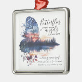 Butterflies Angels Quote Memorial Metalen Ornament (Links)
