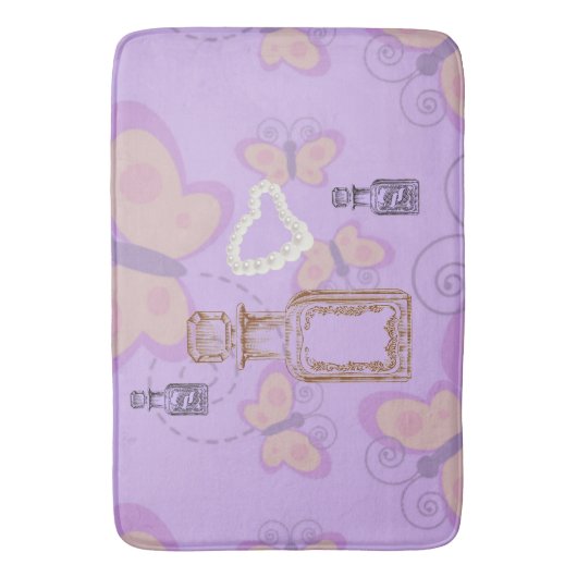 Butterflies Apothecary&Pearl Hearts Large Bath Mat (Voorkant Verticaal)
