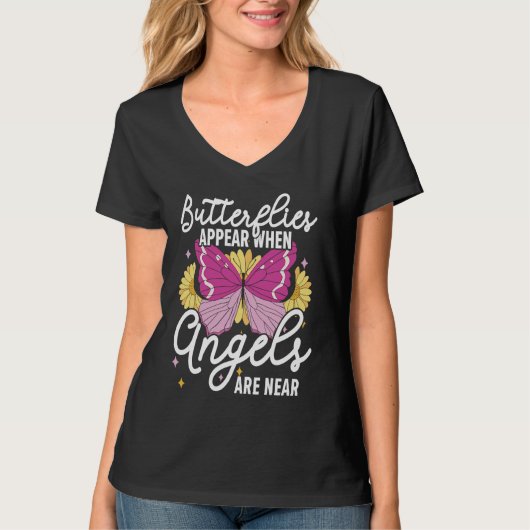 Butterflies Appear When Angels Are Near Entomology T-shirt (Voorkant)