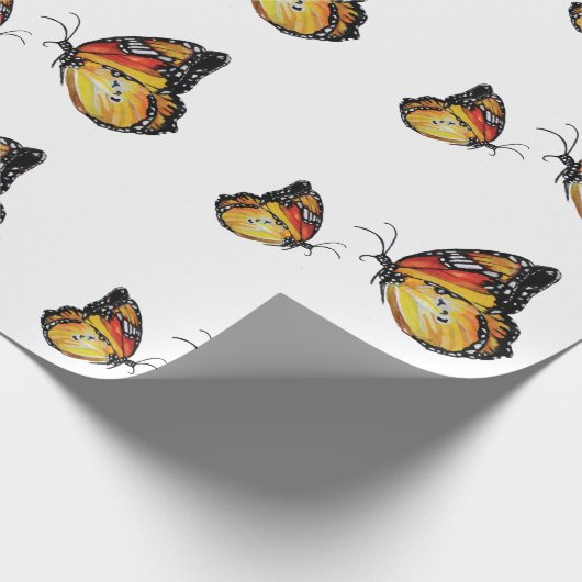 Butterflies Art Matte Wrapping Paper, 30 x 6 ft Cadeaupapier (Hoek)