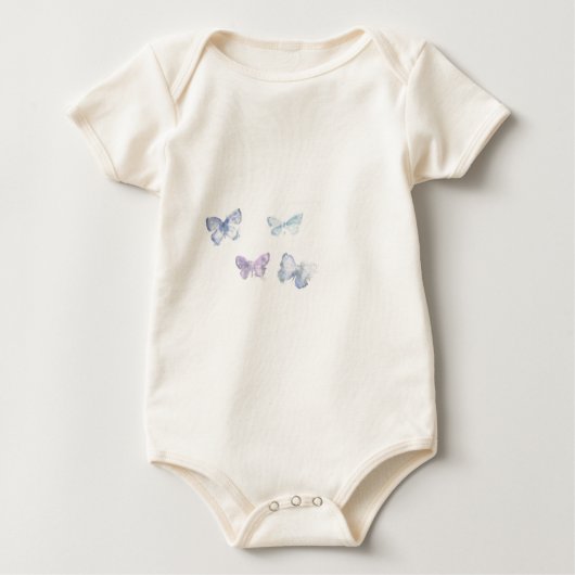 'Butterflies' Baby All-in-One 'Creeper' Romper (Voorkant)