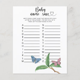 Butterflies - Baby name race game